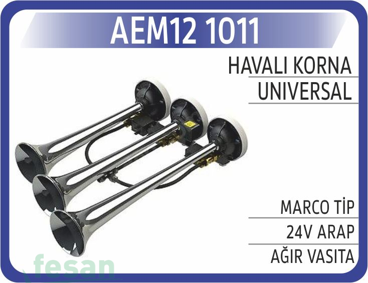 12 1011 24V KORNA HAVALI 3LÜ KROM ARAP MARCO TİP