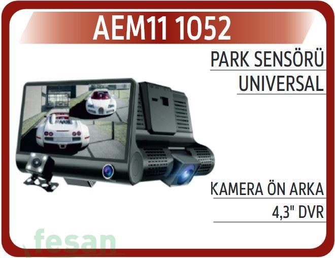 11 1052 KAMERA ÖN ARKA PARK SENSÖRÜ DVR EKRAN 4.3''