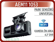 11 1053 KAMERA ÖN ARKA PARK SENSÖRÜ DVR EKRAN 4.3''