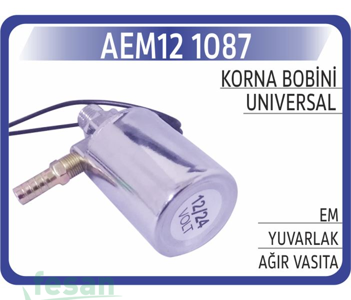 12 1087 12V/24V KORNA BOBİNİ YUVARLAK EM
