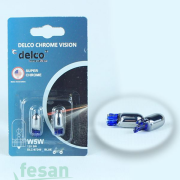 DLC-87249 12V AMPÜL T10 5WATT BÜYÜK DİPSİZ CHROME VİSİON BLİSTER AMBALAJ İKİLİ SET