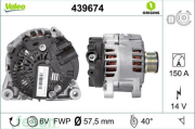 VALEO 439674 12V Ş DİNAMOSU DUCATO PEUGEOT 150AHM 439696 RULMAN KASNAKLI WAİ 23301N