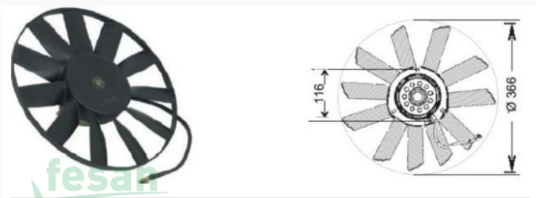 RFM 3800 12V FAN MOTORU LADA SAMARA GAZELLE