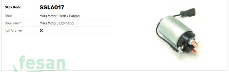 LUCAS SSL 6017 MİTSUBİSHİ 24V MARŞ OTOMATİĞİ CANTER Y F659 YM UNİ SNLS 751C SM 008