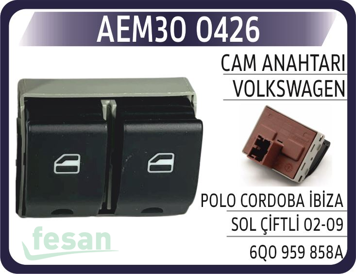 AN426 ANAHTAR CAM İND/KAL İBİZA CORDOBA L 4F 2002-2010
