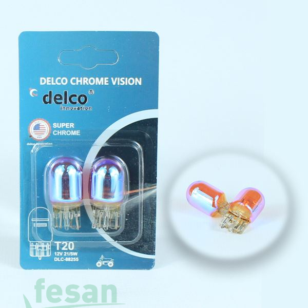 DLC-88255 12V AMPÜL T20 21-5WATT BÜYÜK DİPSİZ DİADEM ÇİFT DUY CHROME VİSİON DİADEM BLİSTER AMBALAJ İKİLİ SET