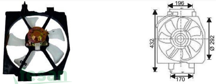 RFM 4350 12V FAN MOTORU MAZDA 626 1.8 2.0