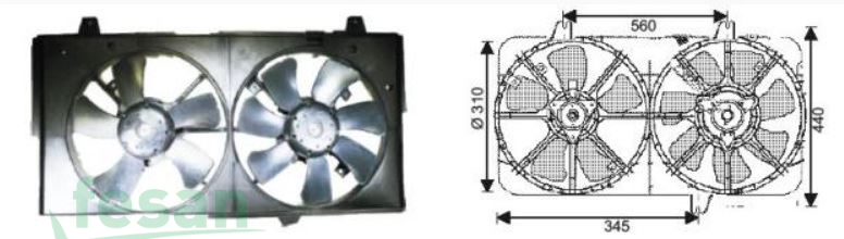 RFM 4360 FAN MOTORU MAZDA 626 ÇİFTLİ 1 8 MOTOR