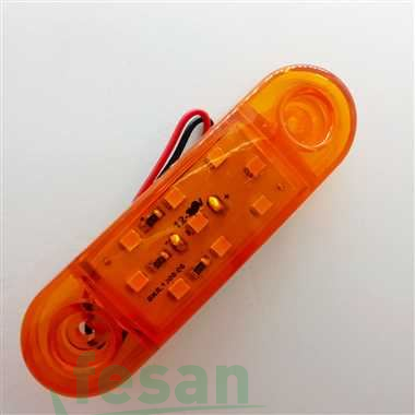 TAS 018S 24V SİDE MARKER 9LED MİNİ OVAL SARI 2K 202