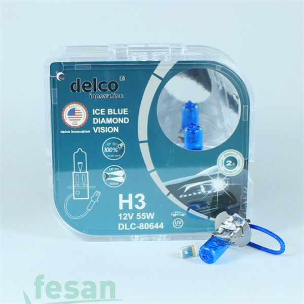 DLC-80644 12V AMPÜL H3 55WATT İCE BLUE DİAMOND VISION IŞIK 2Lİ SET