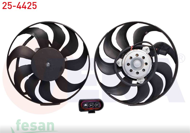 25-4425 12V FAN MOTORU VW BORA GOLF IV 1.9 TDİ AUDİ A4 SEAT SKODA 1997-2005 KISA MOTOR YM SOKETLİ