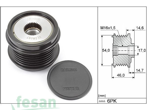 535030810 ŞARJ KASNAK RULMANLI PEUGEOT 208 301 308 508 2008 3008 5008 OPEL COMBO E