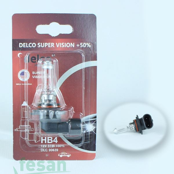 DLC-90639 12V AMPÜL HB4 9006 51WATT SÜPER VİSİON +%50. FAZLA IŞIK TEKLİ BLİSTER