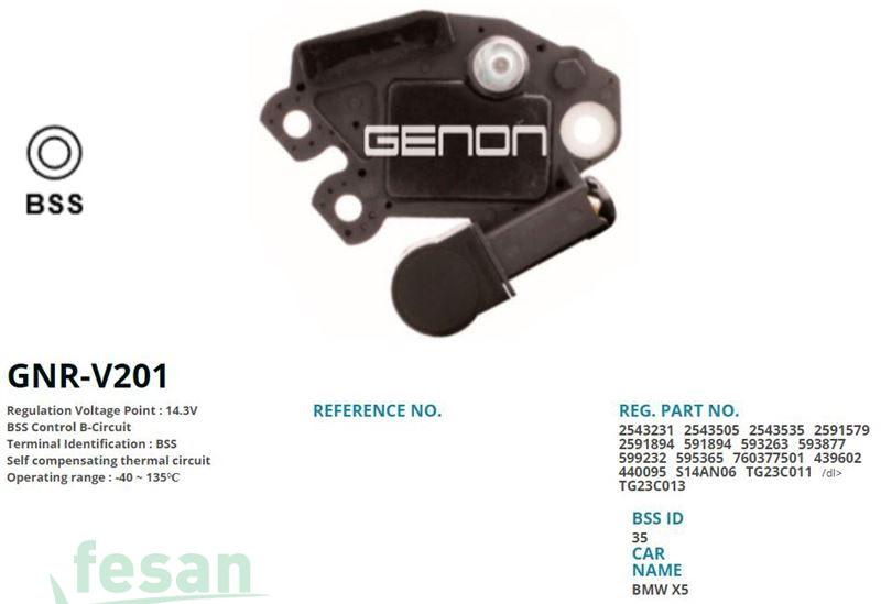 GENON V201 VALEO 12V KONJEKTÖR BMW 3.16D 3.20D 5.20D X3 X5 7.30 7.40 X5