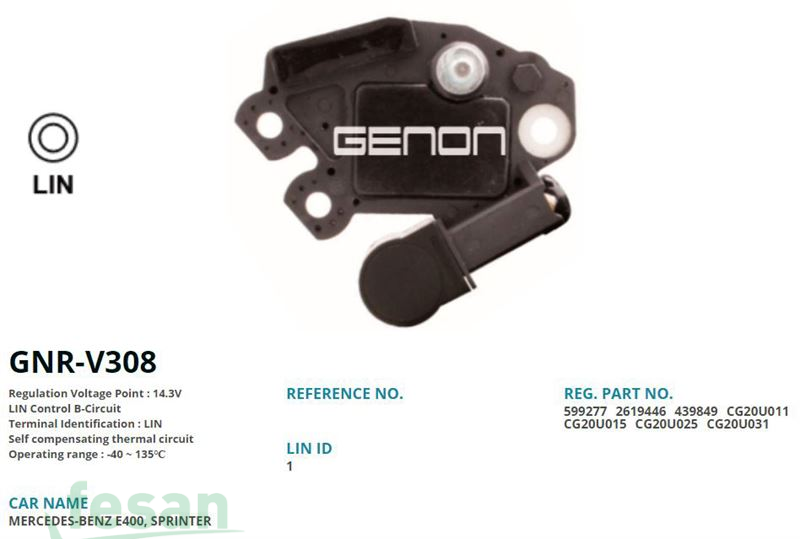 GENON V308 VALEO 12V KONJEKTÖR MERCEDES C220 E200 E220 ML250 VİTO 2.2 CDİ SPRINTER 2.1 CDİ LIN UCLU