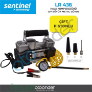 LR 436 12V HAVA KOMPRESÖRÜ JUMBO ÇİFT PİSTON SİYAH
