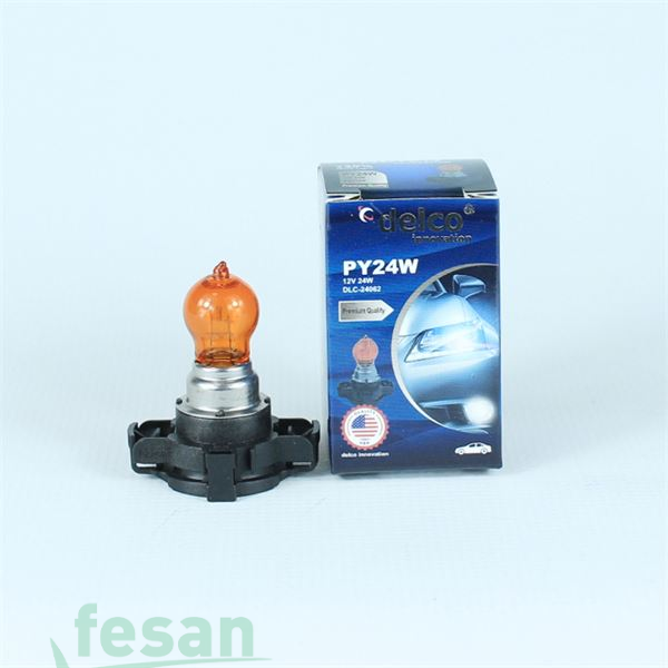 DLC-24062 12V AMPÜL PY24W 24W AMBER GÜNDÜZ SÜRÜŞ AMBER TURUNCU BOYALI PY24W