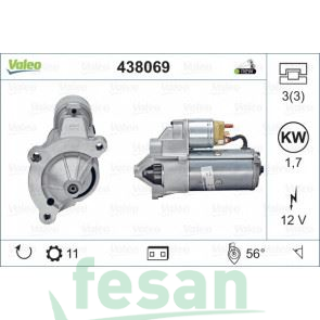 12V MARŞ MOTORU BERLİNGO PARTNER 306-407 11DİŞ 1.7KW