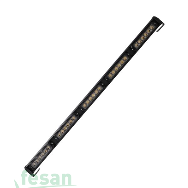WOLFRAM 31576 12V-24V TEPE LAMBASI YUVARLAK İKAZLI LED 14FONKSİYONLU 76CM E BELGELİ SARI
