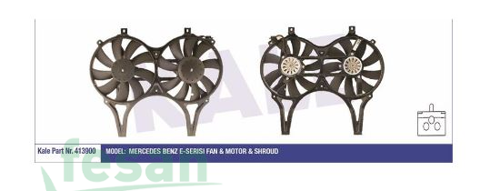 KALE 413900 12V FAN MOTORU MERCEDES W210 ÇİFTLİ KOMPLE 1995-2003