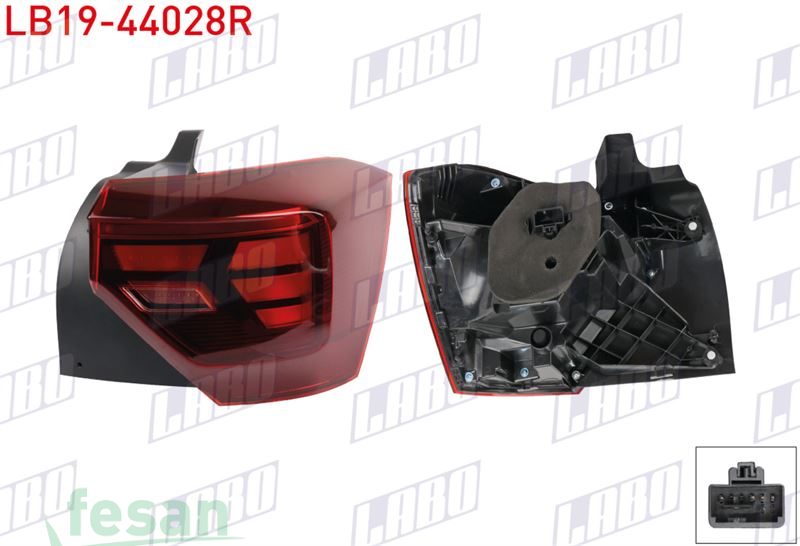 LB19-44028R STOP LAMBASI VW POLO VI 2021-2024 SAĞ DIŞ LEDLİ