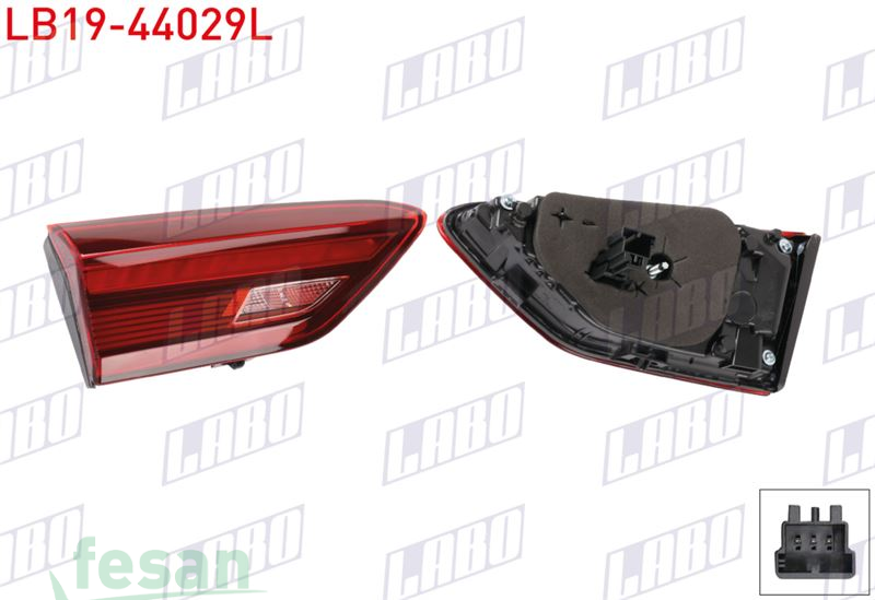 LB19-44029L STOP LAMBASI VW POLO VI 2021-2024 SOL İÇ LEDLİ