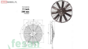 5702211120003 12V FAN MOTORU 11İNÇ ÜFLEYİCİ DÜZ PERVANE