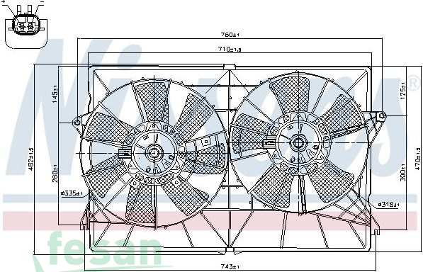 85393 12V FAN MOTORU CHRYSLER PACİFİCA 3.5 2003-2006
