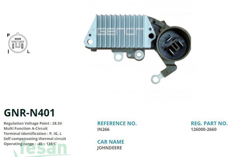 GENON GNR N401 DENSO 24V KONJEKTÖR JOHN DEERE MARİNE P-IG-L