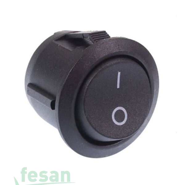 11057 ANAHTAR YUVARLAK 2F 0-1 TUŞLU SİYAH YUVARLAK