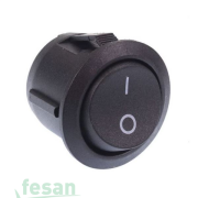 11057 ANAHTAR YUVARLAK 2F 0-1 TUŞLU SİYAH YUVARLAK