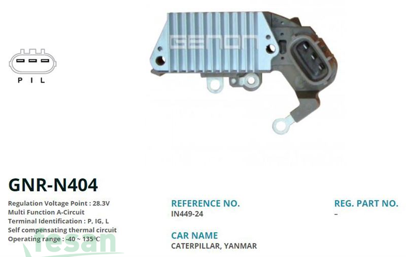 GENON GNR N404 DENSO 24V KONJEKTÖR CATERPİLLER YANMAR P-IG-L