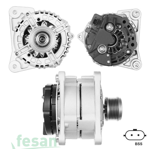 ASR-A0063 BOSCH 12V ŞARJ DİNAMOSU RENAULT CLIO FLUENCE GRAND SCENIC - MEGANE II - MODUS - TWINGO 120AHM 2FİŞ (COM UC)