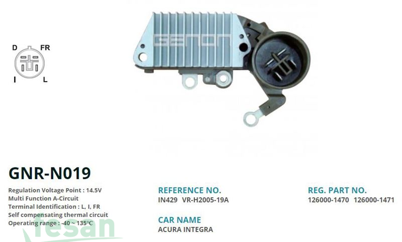 GENON GNR N019 DENSO 12V KONJEKTÖR HONDA 4FİŞ 63.5MM L-I-FR