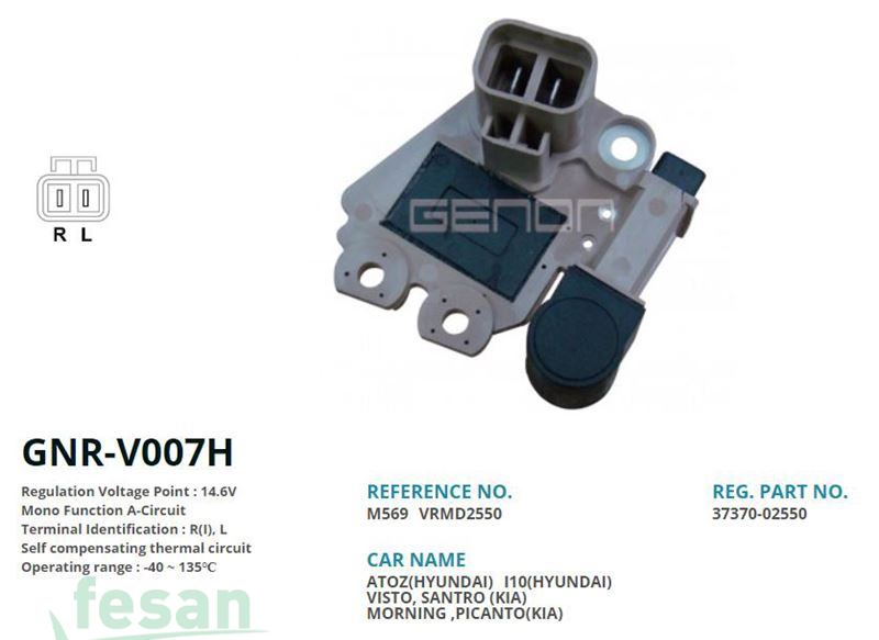 GENON GNR V007H VALEO 12V KONJEKTÖR HYUNDAİ ATOS GETZ SANTRO KİA PİCANTO R I -L