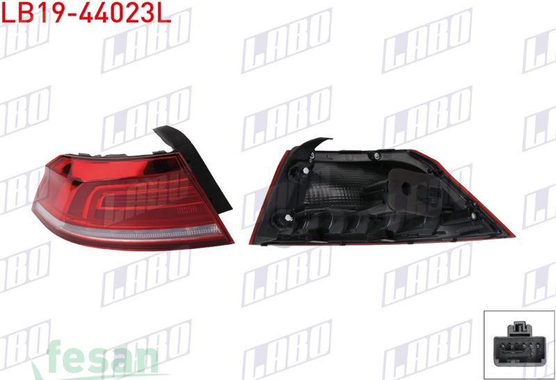 LB19-44023L STOP LAMBASI VW PASSAT B8 2014-2019 SOL DIŞ