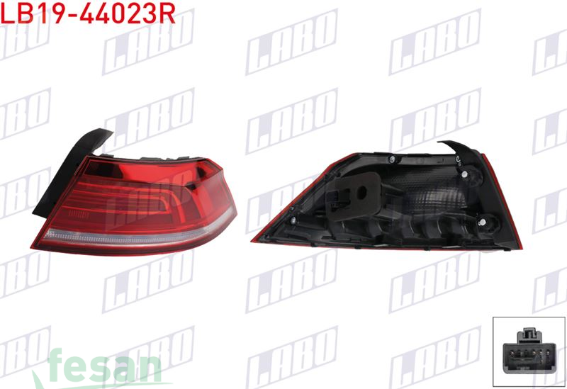 LB19-44023R STOP LAMBASI VW PASSAT B8 2014-2019 SAĞ DIŞ