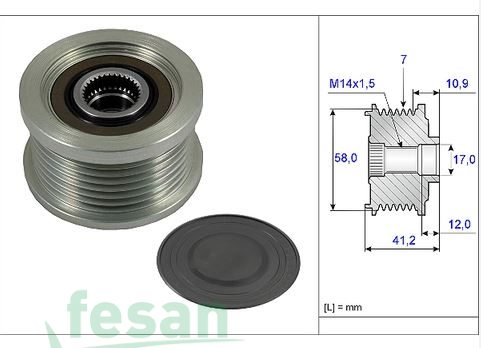 İNA 535023210 ŞARJ KASNAK RULMANLI TOYOTA YARİS RAV 4 2.0 2.2 D-4D 7KANAL