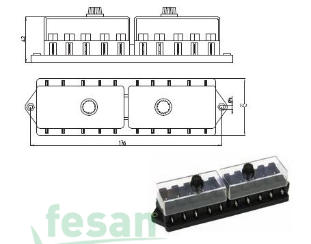 AKSA 01-004 SİGORTA KUTUSU ONLU YM FİŞLİ AKSA 01-004 ENG 260205 DENGE 12014