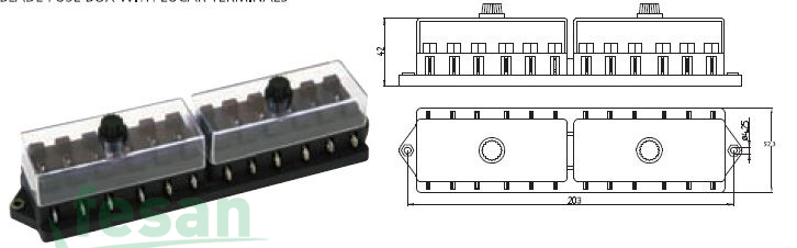 AKSA 01-005 SİGORTA KUTUSU ONİKİLİ YM FİŞLİ AKSA 01-005 ENG 260206