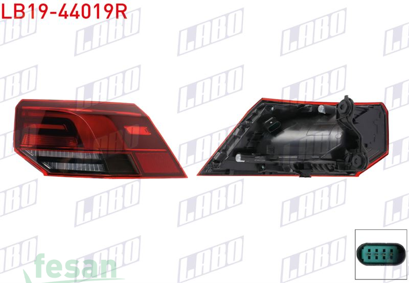 LB19-44019R STOP LAMBASI VW GOLF VIII 2020> SAĞ DIŞ LEDLİ