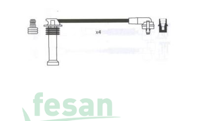 DODUCO 7672 BUJİ KABLO SETİ FORD ESCORT CLX 1.6 İ MONDEO