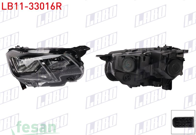 LB11-33016R FAR PEUGEOT PARTNER 2018> SAĞ