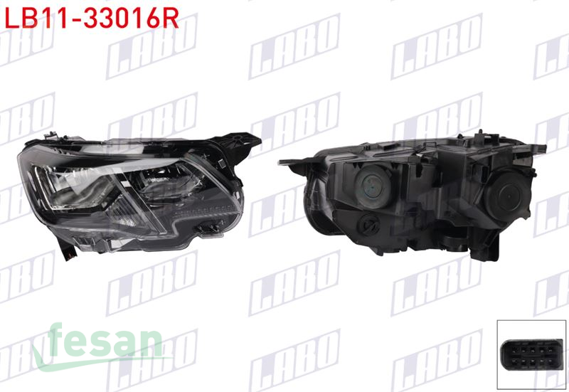 LB11-33016R FAR PEUGEOT PARTNER 2018> SAĞ