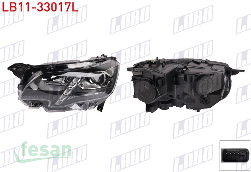 LB11-33017L FAR PEUGEOT RİFTER 2018> LEDLİ SOL