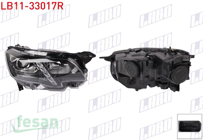 LB11-33017R FAR PEUGEOT RİFTER 2018> LEDLİ SAĞ