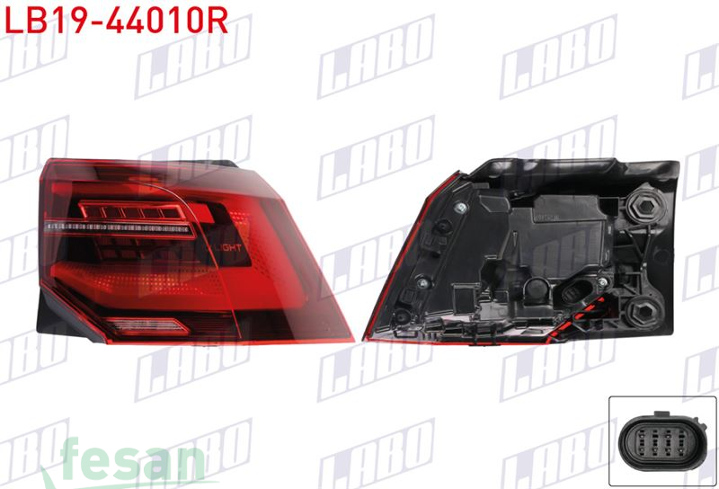 LB19-44010R STOP LAMBASI VW GOLF VIII SAĞ DIŞ KAYAR LEDLİ