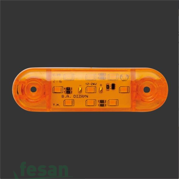 K2 202 PARMAK LAMBA KISA GENİŞ BEYAZ 9LED OV OVAL