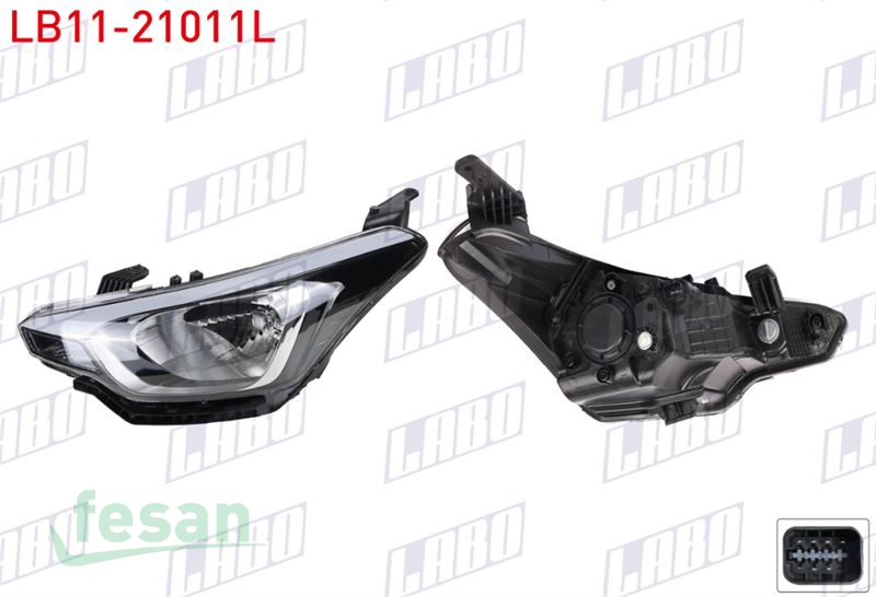 LB11-21011L FAR HYUNDAI İ20 2015-2018 LEDSİZ DÜZ TİP MOTORLU SOL