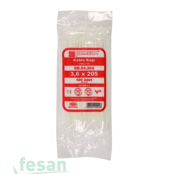EB 04 204 3.6X205MM KABLO BAĞI SİYAH CIRT KELEPÇE